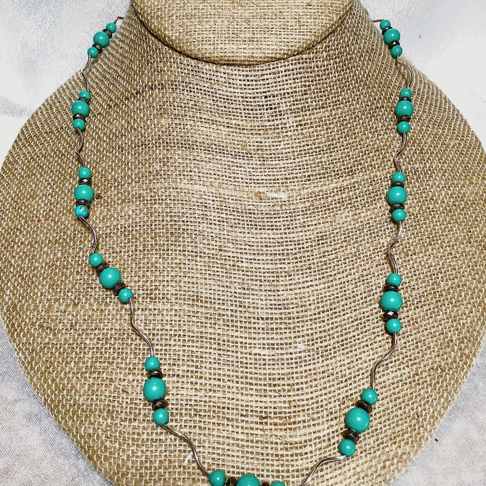 Sterling silver and turquoise necklace